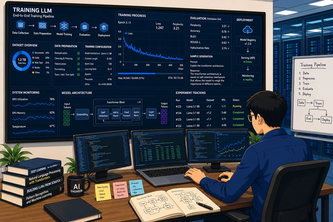 Training LLM workspace and monitoring dashboard for PT XIPTOR SOFTWARE SERVICE