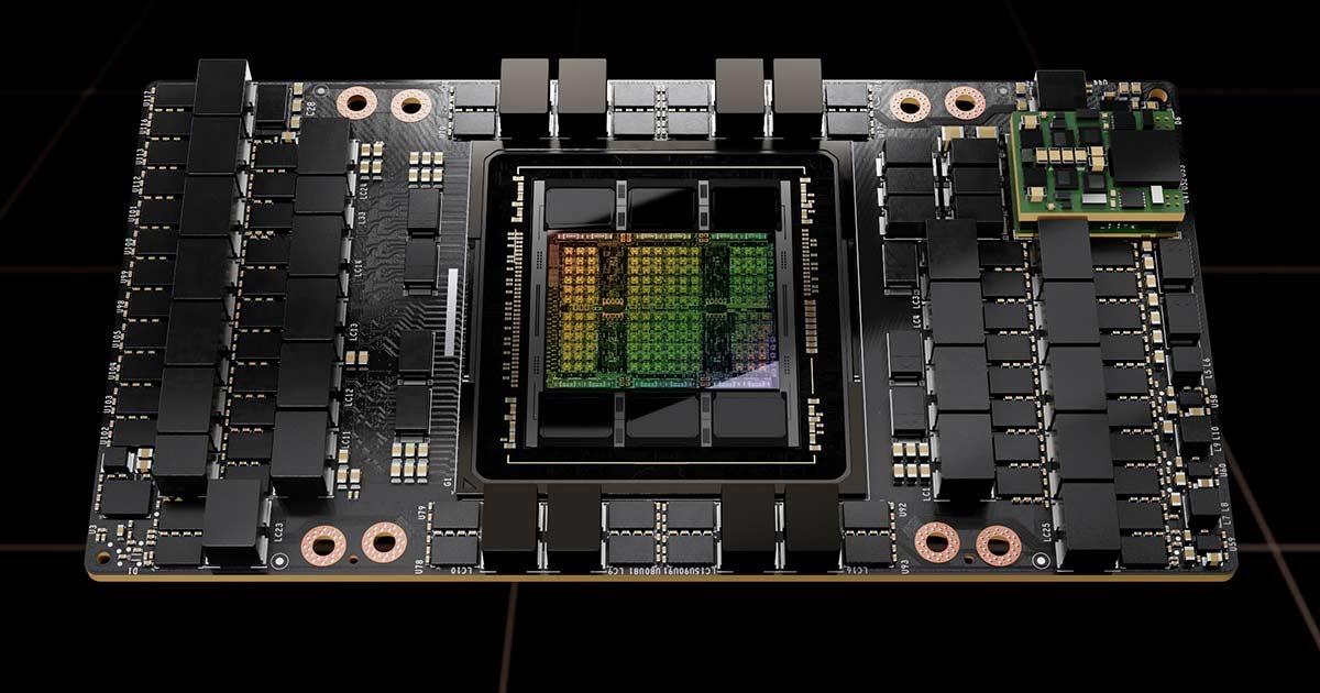 NVIDIA H100 board close-up